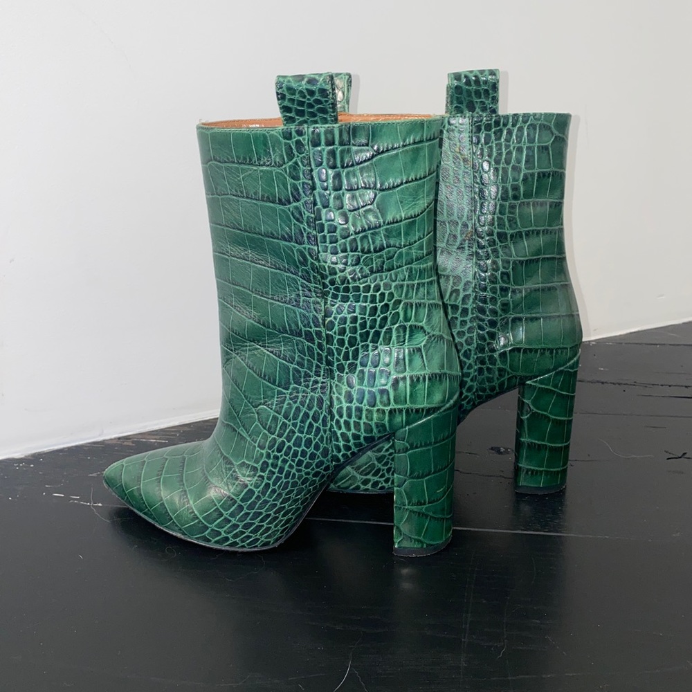 PARIS TEXAS BOOTS crocodile embossed leather